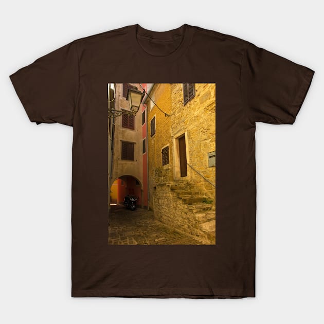 Street in Piran, Slovenia T-Shirt by jojobob